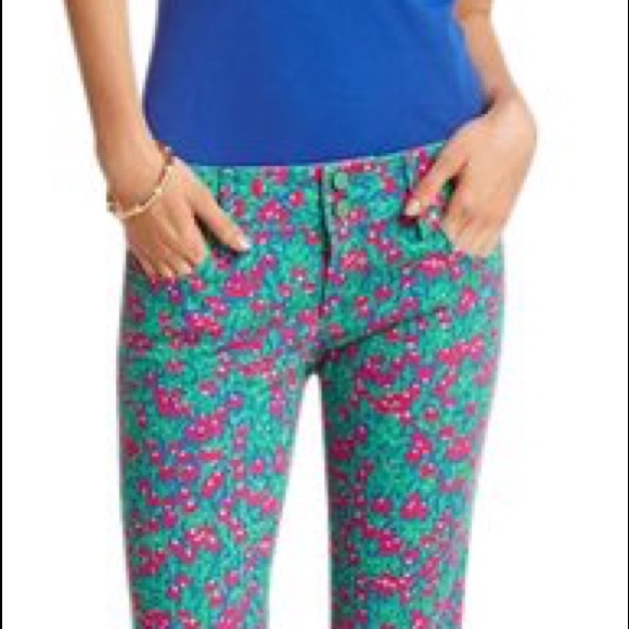 Lilly Pulitzer Worth Bomber Blue Hush Skinny Mini Jeans - Picture 6 of 7